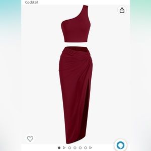 HP-ZAFUL Women’s Skirt ONLY , HighSlit Twist Skirt Set Bodycon